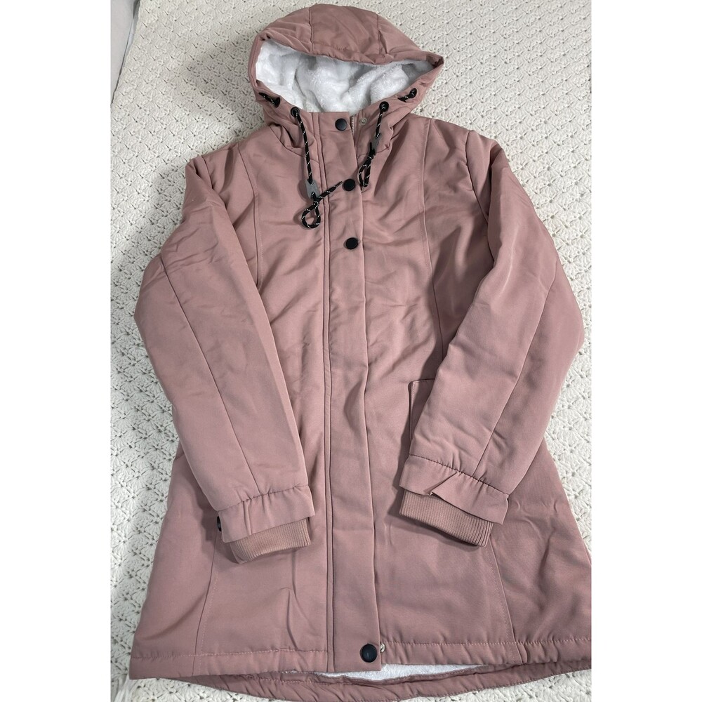 ALSDXJ Women's Winter Long M Casual Jacket Hooded Zip Warm Parker Slim Fit Long